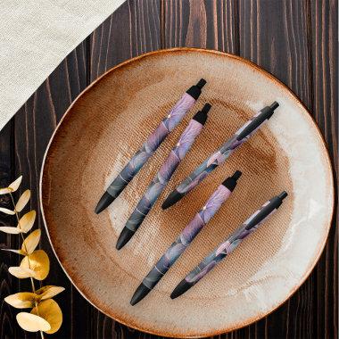 Gold Blue Lavender Purple Hydrangeas  Pen