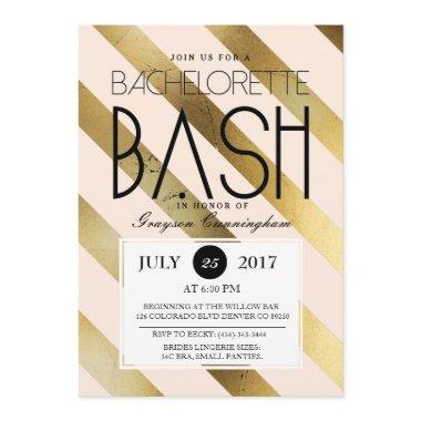 Gold & Blush Bachelorette Bash | Party Invite