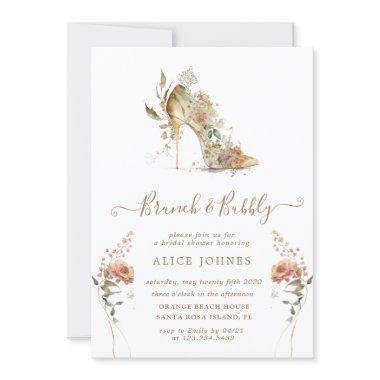 gold boho stiletto shoe bridal brunch