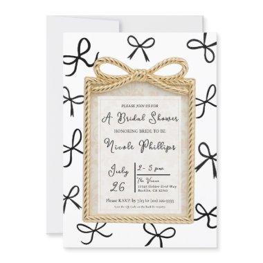 Gold Bow Frame & Little Black Bows