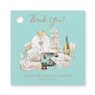 Gold Bridal Shower Gifts Thank You Favor Tags