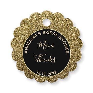 Gold Bridal Shower Thank You Favor Tags