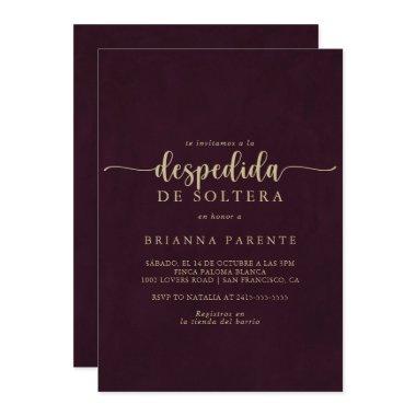 Gold Burgundy Spanish