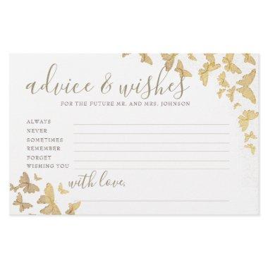 Gold Butterflies Advice Game Mr Mrs Bridal Shower Stationery