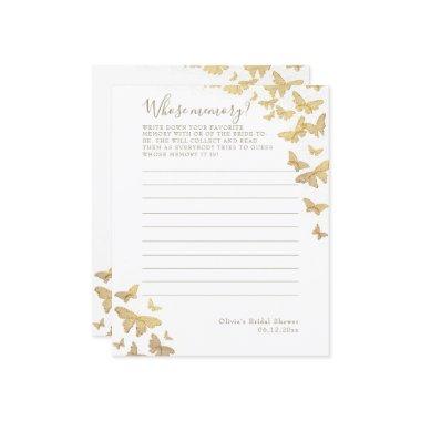 Gold Butterfly  Whose Memory Game