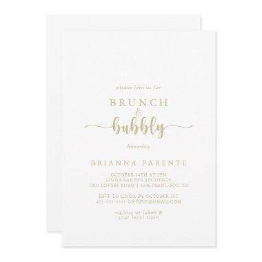 Gold Calligraphy Brunch and Bubbly