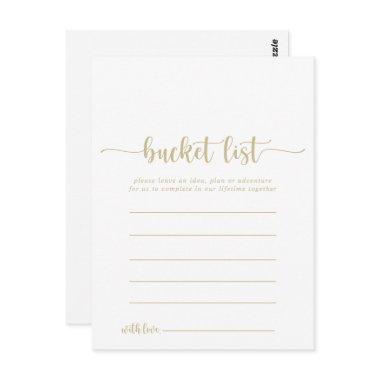 Gold Calligraphy Simple Bucket List