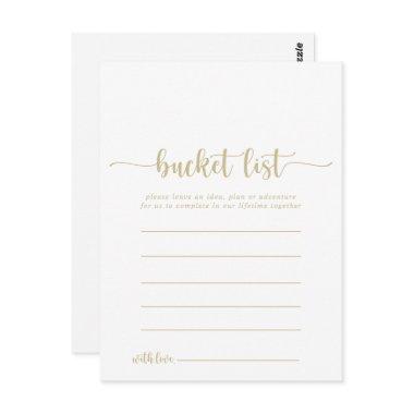 Gold Calligraphy Simple Bucket List Invitations