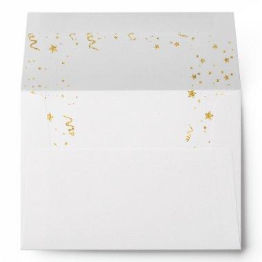 Gold Celebration Baby Shower Invitations Envelope
