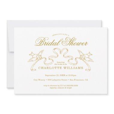 Gold Cinderella Bridal Shower Invitations