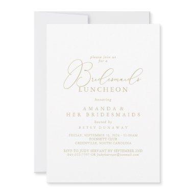 Gold Classy Chic Bridesmaids Luncheon Shower