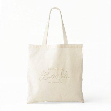 Gold Classy Chic Minimalist Bridal Shower Tote Bag