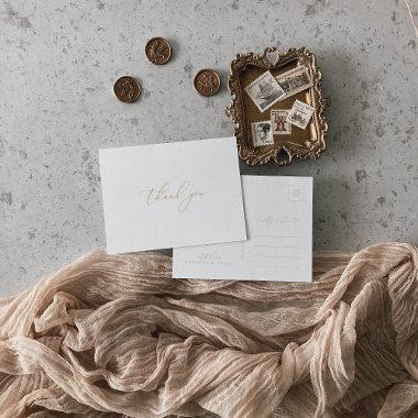 Gold Classy Chic Minimalist Thank You Post