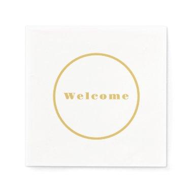 Gold Color Welcome Party Minimalist Professional Napkins