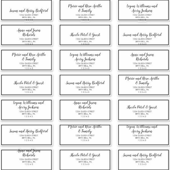 Gold Confetti | Black Wedding Guest Address Labels