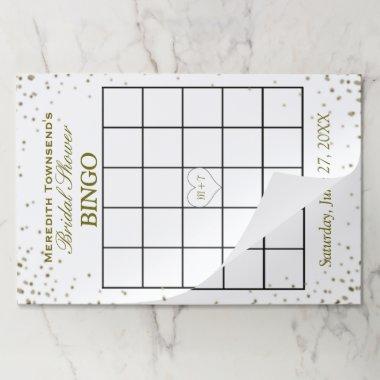 Gold Confetti Bridal Shower BIngo Paper Pad