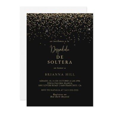 Gold Confetti Script Spanish