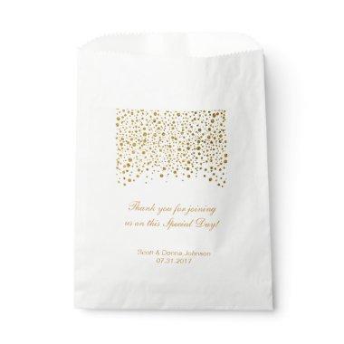 *Gold Confetti Wedding | Personalize Favor Bag