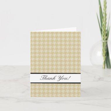 Gold Cream Houndstooth Thank You
