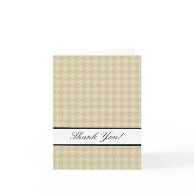 Gold Cream Houndstooth Thank You