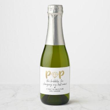 Gold Diamond Pop The Bubbly Mini Sparkling Wine La Sparkling Wine Label