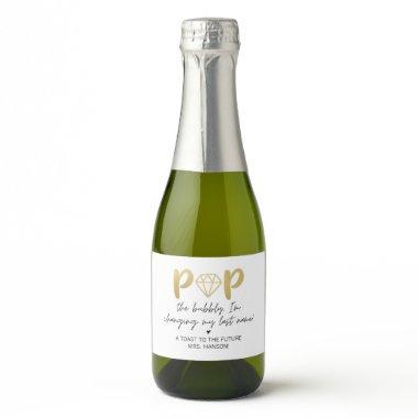 Gold Diamond Pop The Bubbly Mini Sparkling Wine La Sparkling Wine Label