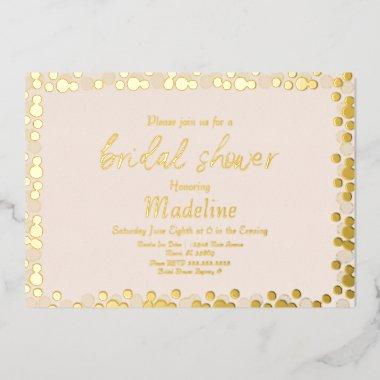 Gold Dots Pattern Wedding Foil Pressed