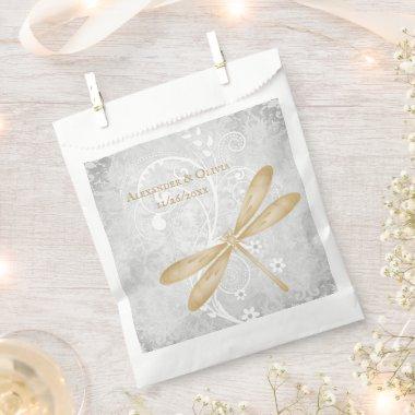 Gold Dragonfly Wedding Favor Bags