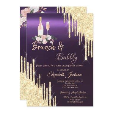 Gold Drips Brunch & Bubbly Purple