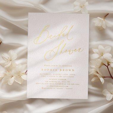Gold elegant modern script minimal  foil