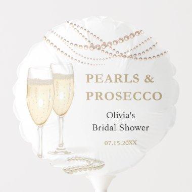 Gold Elegant Pearls and Prosecco  Balloon