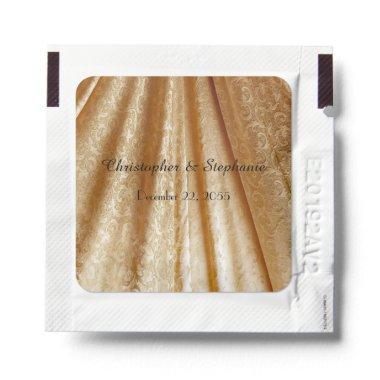 Gold Fabric Wedding Favor Hand Sanitizer Packet