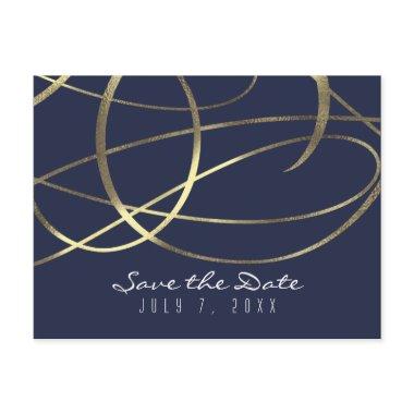 Gold Faux Foil Any Color Wedding Save the Date Announcement Post