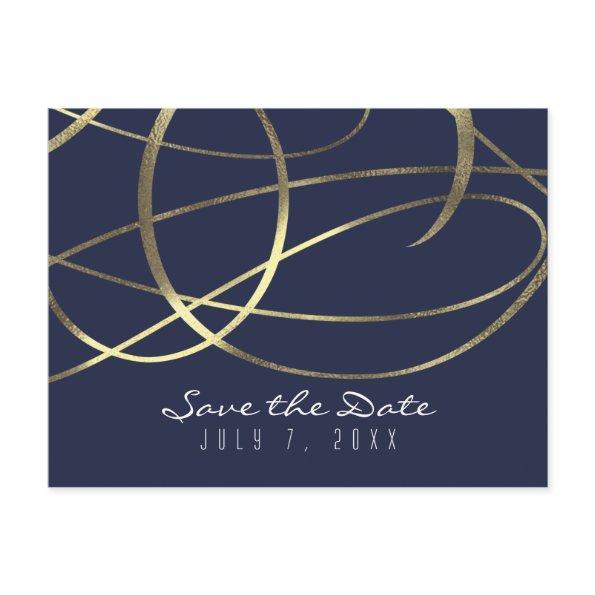Gold Faux Foil Any Color Wedding Save the Date Announcement Post