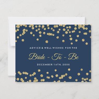 Gold Faux Glitter Confetti Navy Bridal Advice