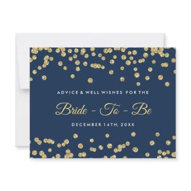 Gold Faux Glitter Confetti Navy Bridal Advice