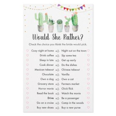 Gold Fiesta Cactus Would She Rather Game