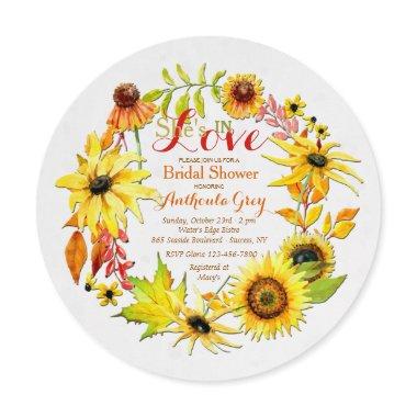 Gold Floral Invitations