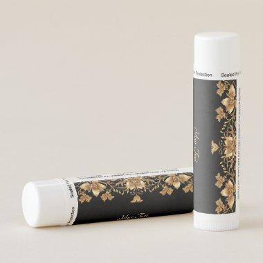 Gold Floral Lip Balm