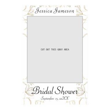 Gold Flower Bridal Shower Photo Prop Poster