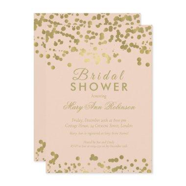 Gold Foil Blush Confetti Elegant