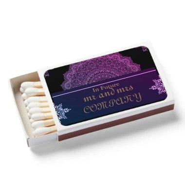 Gold Foil Bridal Shower Matchbox Matchboxes