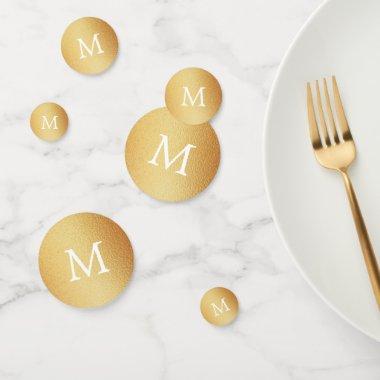 Gold Foil Effect Monogram Wedding Confetti
