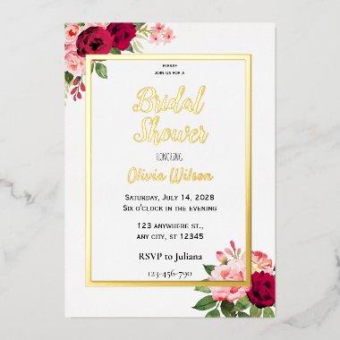 Gold foil floral  foil
