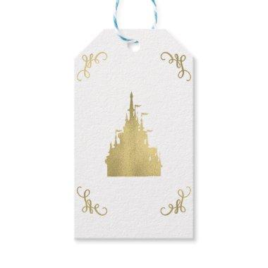 Gold Foil Princess Castle Storybook Wedding Gift Tags