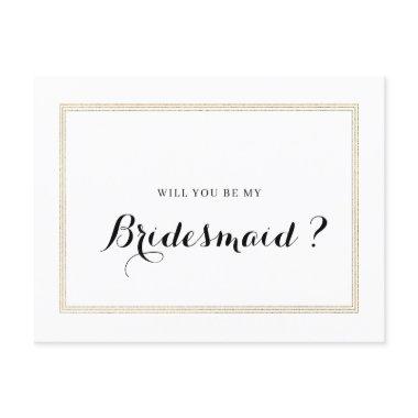 gold foil will you be my bridesmaid