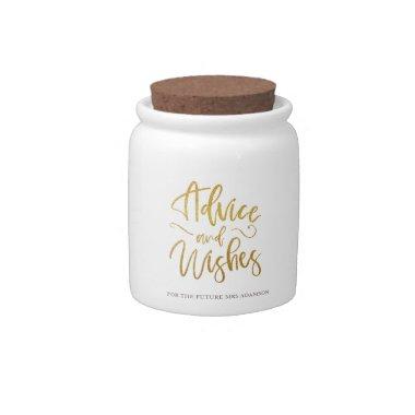 Gold Glitter Advice and Wishes Jar