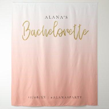 Gold Glitter Bachelorette Party Photo Booth Tapestry