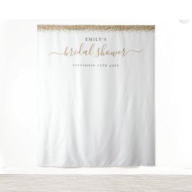 Gold Glitter Bridal Shower Background for Photos Tapestry