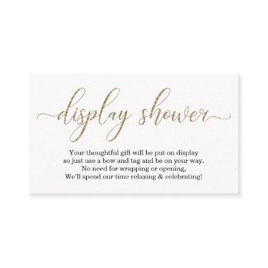 Gold Glitter Display Shower Enclosure Invitations Insert